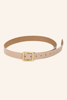 Genuine Leather Square Buckle Belt-280 Other Accessories-Anarchy Street-Hello Friends Boutique-Woman's Fashion Boutique Located in Traverse City, MI