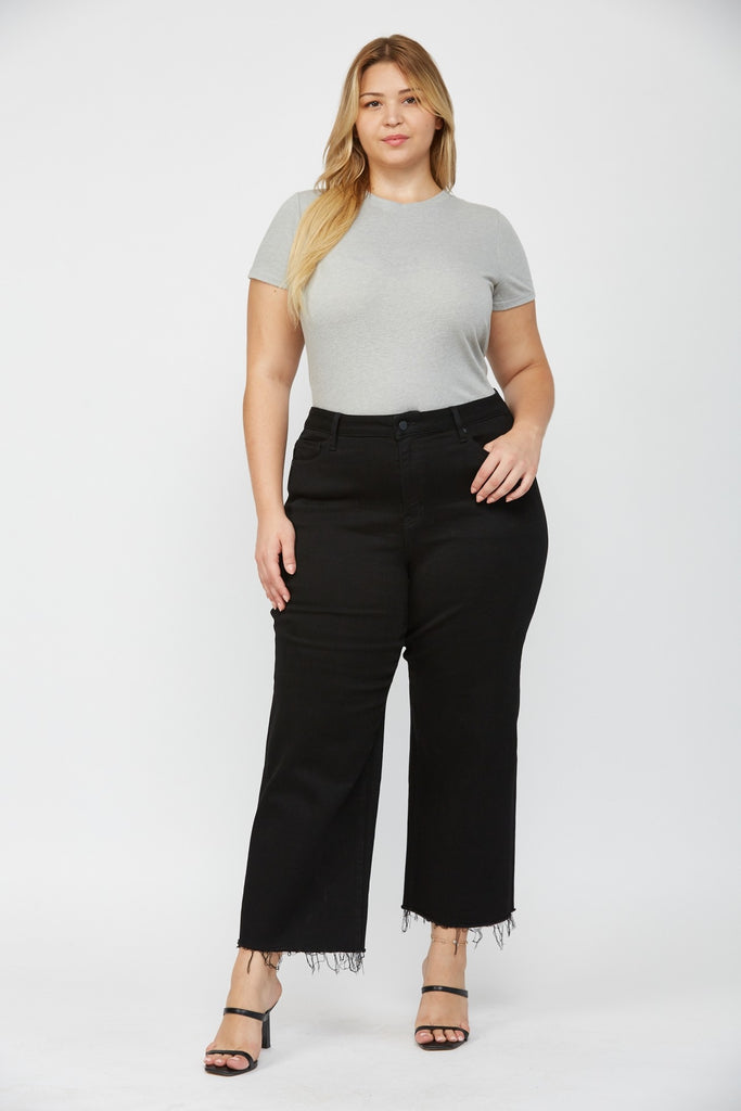 Wide Leg Crop in Black (24-22W) - PREORDER-500 History-Mica Denim-Hello Friends Boutique-Woman's Fashion Boutique Located in Traverse City, MI