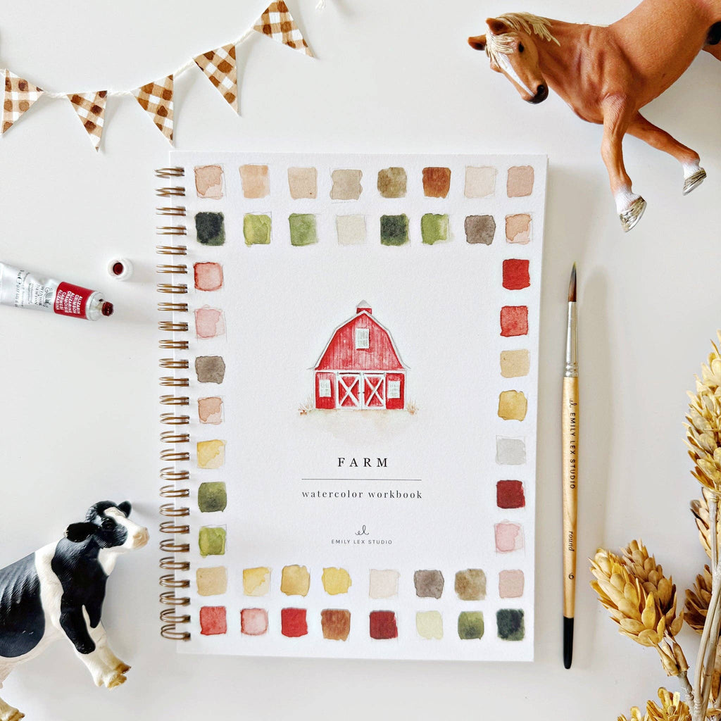 Farm Watercolor Workbook-300 Treats/Gift-emily lex studio-Hello Friends Boutique-Woman's Fashion Boutique Located in Traverse City, MI