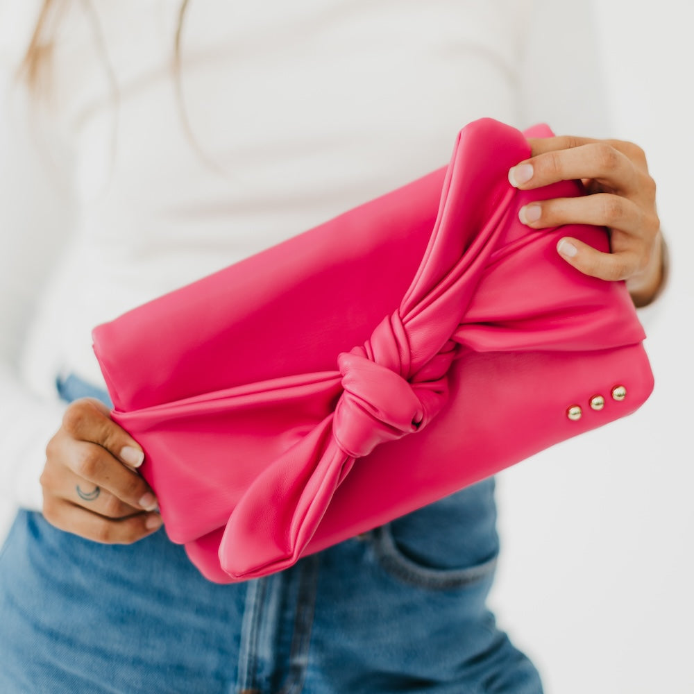 Billie Bow Clutch Crossbody Bag-Clutch-Handbags & Crossbody Bags-Hello Friends Boutique-Woman's Fashion Boutique Located in Traverse City, MI