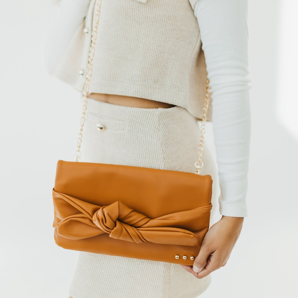 Billie Bow Clutch Crossbody Bag-Clutch-Handbags & Crossbody Bags-Hello Friends Boutique-Woman's Fashion Boutique Located in Traverse City, MI