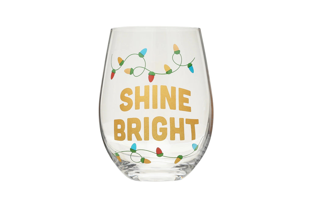 Shine Bright Wine Glass-300 Treats/Gift-Pearhead-Hello Friends Boutique-Woman's Fashion Boutique Located in Traverse City, MI