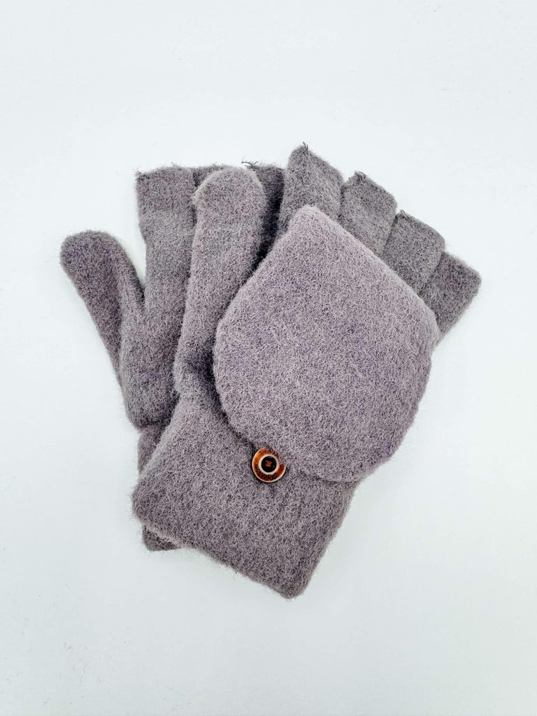 Fingerless Mitten Gloves in Gray-280 Other Accessories-faire - Leto Accessories-Hello Friends Boutique-Woman's Fashion Boutique Located in Traverse City, MI