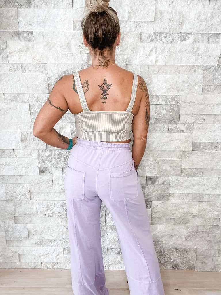 That's How I Get By Bottoms in Lilac (S-3XL)-230 Other Bottoms-Rae Mode-Hello Friends Boutique-Woman's Fashion Boutique Located in Traverse City, MI