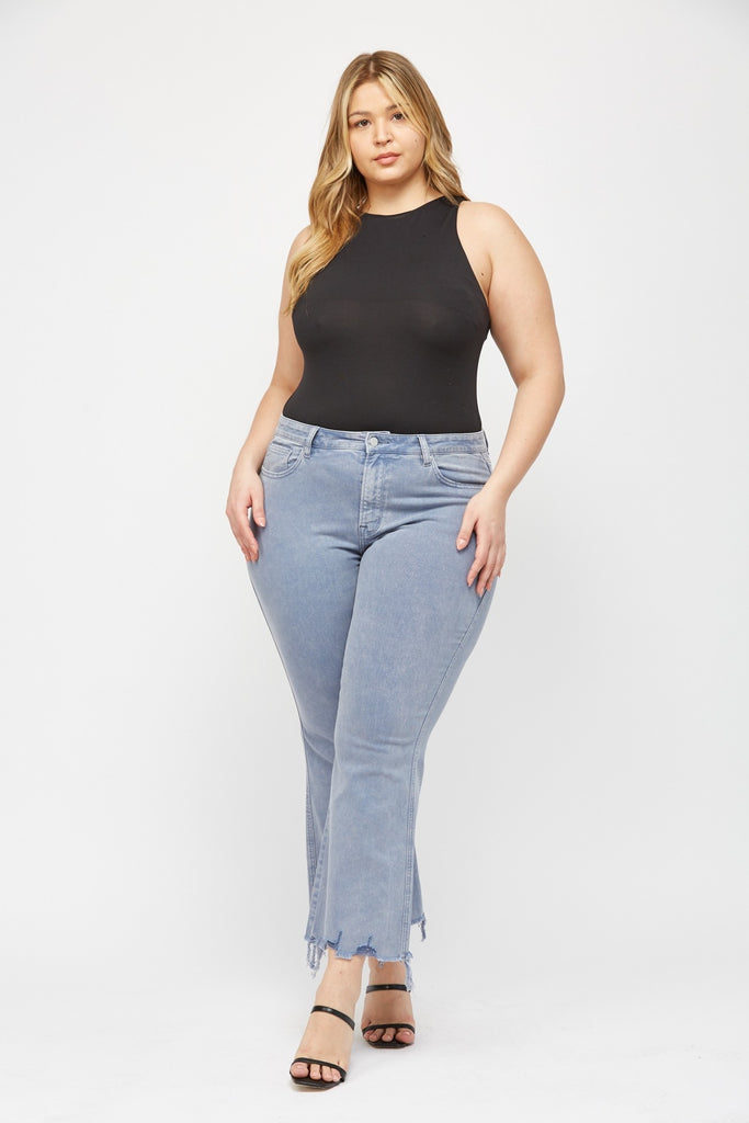 High Rise Flare Crop in Blue Shadow (24-22W) - PREORDER-500 History-Mica Denim-Hello Friends Boutique-Woman's Fashion Boutique Located in Traverse City, MI