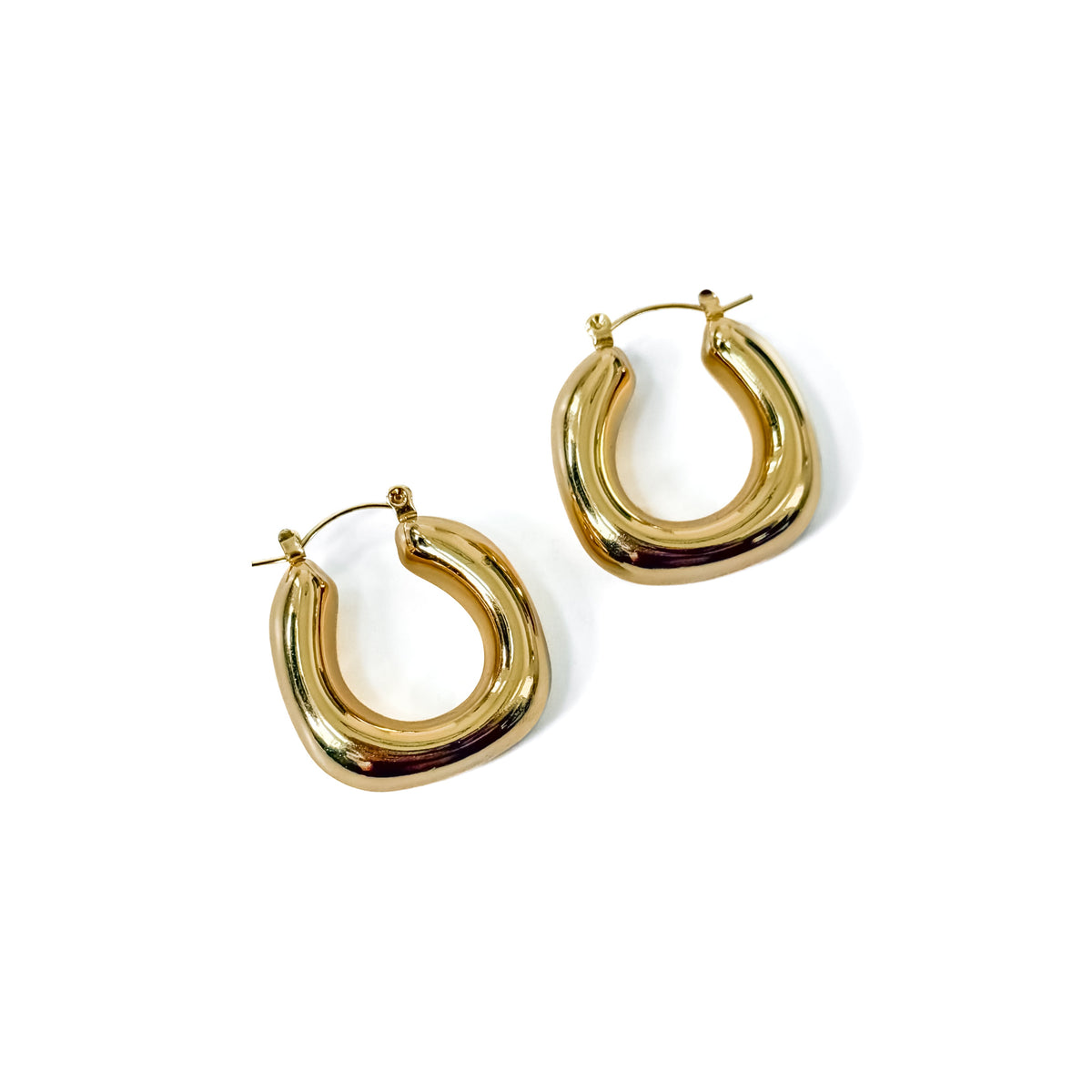 Chunky Geometric Hoops - WATERPROOF-Earrings-Pretty Simple
