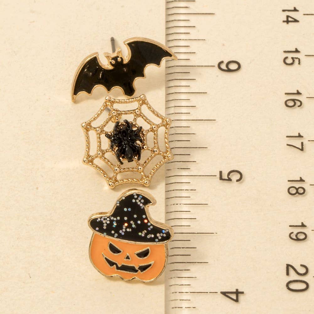 Mixed 3Pc Halloween Stud Earrings Set-240 Jewelry-Anarchy Street-Hello Friends Boutique-Woman's Fashion Boutique Located in Traverse City, MI