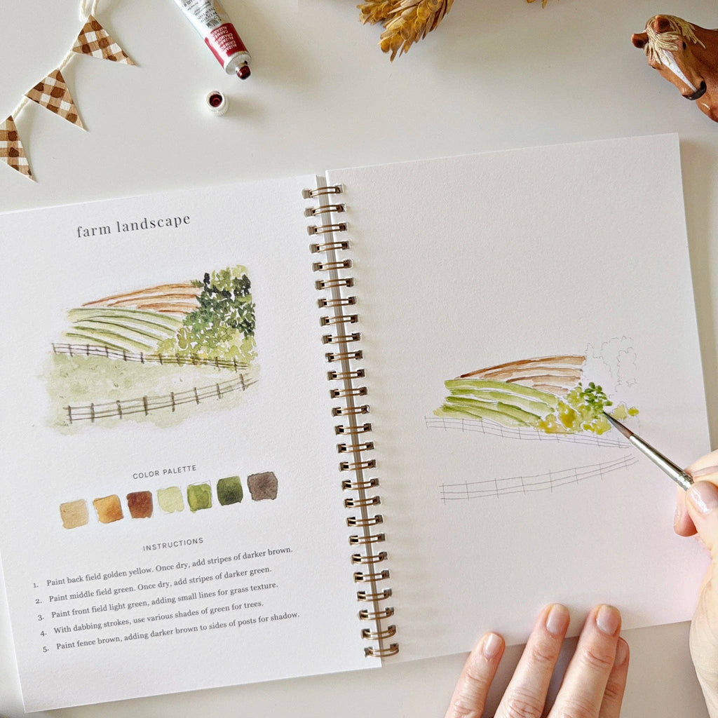 Farm Watercolor Workbook-300 Treats/Gift-emily lex studio-Hello Friends Boutique-Woman's Fashion Boutique Located in Traverse City, MI