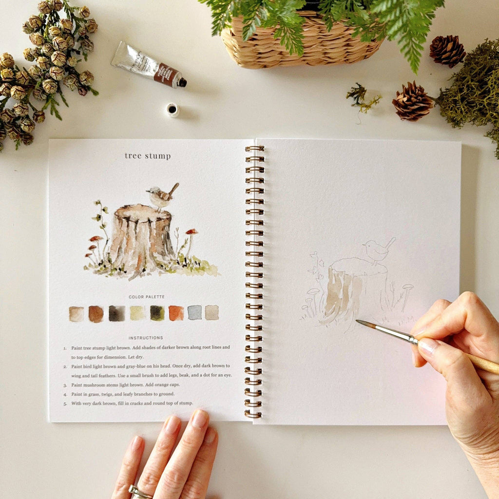 Woodland Watercolor Workbook-300 Treats/Gift-emily lex studio-Hello Friends Boutique-Woman's Fashion Boutique Located in Traverse City, MI