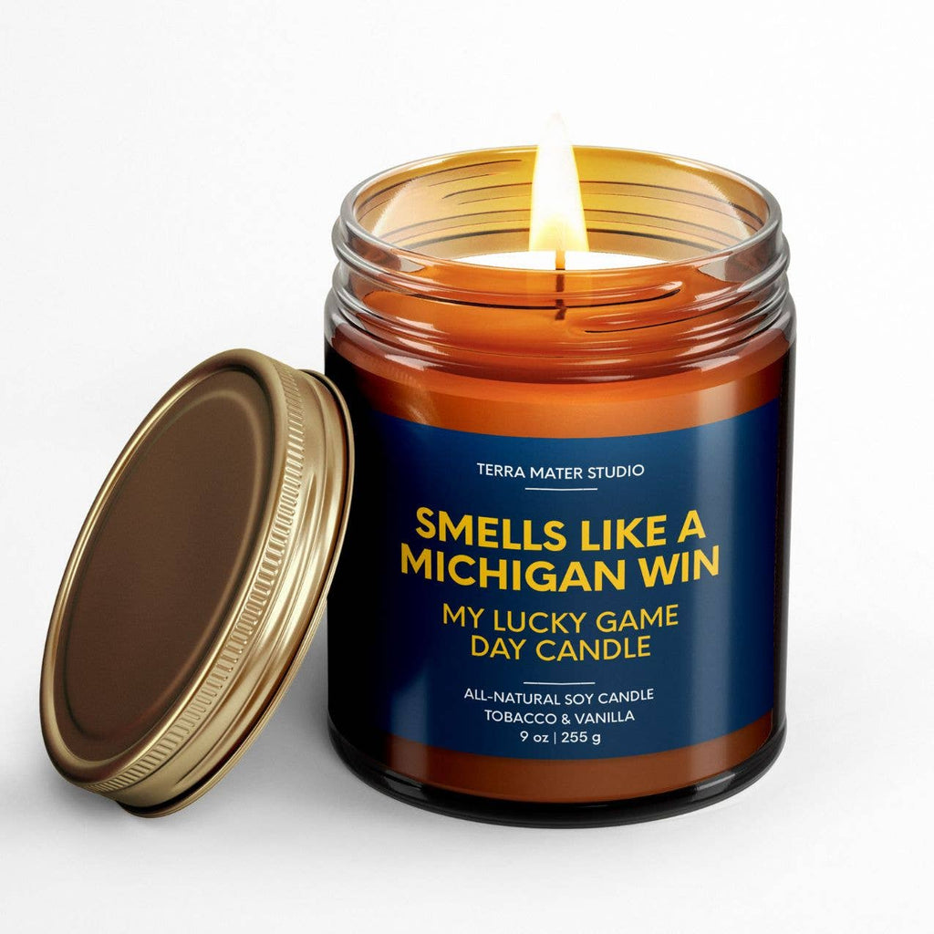 Michigan Win Game Day Candle-300 Treats/Gift-Terra Mater Studio LLC-Hello Friends Boutique-Woman's Fashion Boutique Located in Traverse City, MI