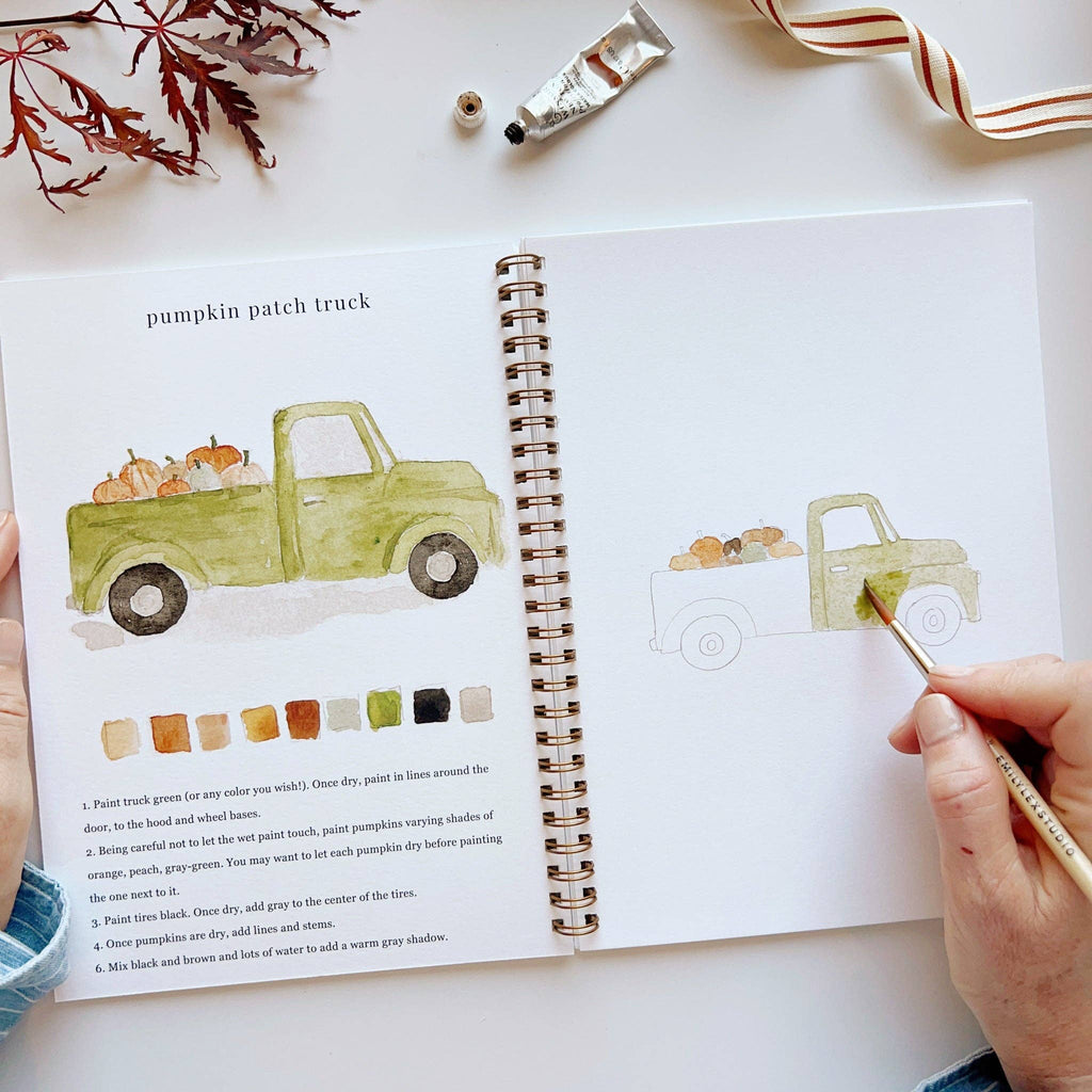 Autumn Bliss Watercolor Workbook-300 Treats/Gift-emily lex studio-Hello Friends Boutique-Woman's Fashion Boutique Located in Traverse City, MI