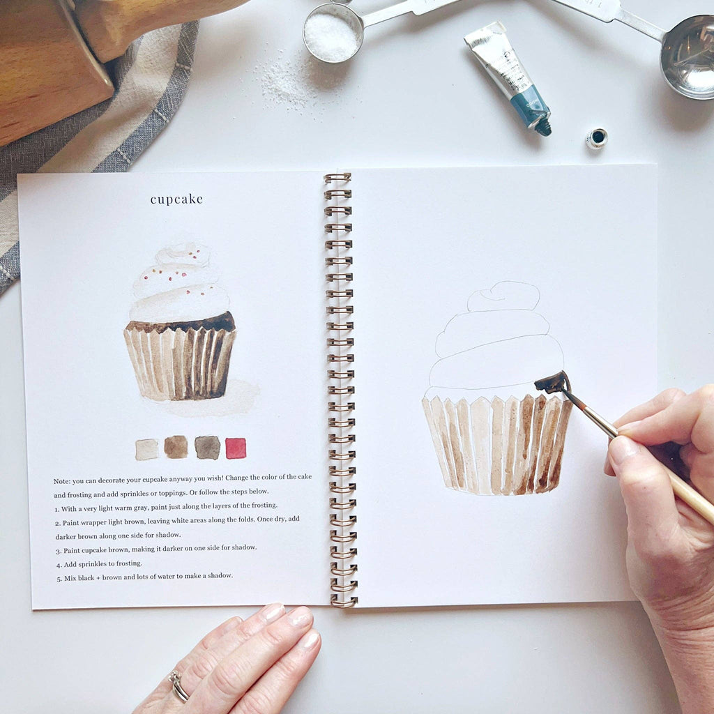 Bake & Paint Watercolor Workbook-300 Treats/Gift-emily lex studio-Hello Friends Boutique-Woman's Fashion Boutique Located in Traverse City, MI