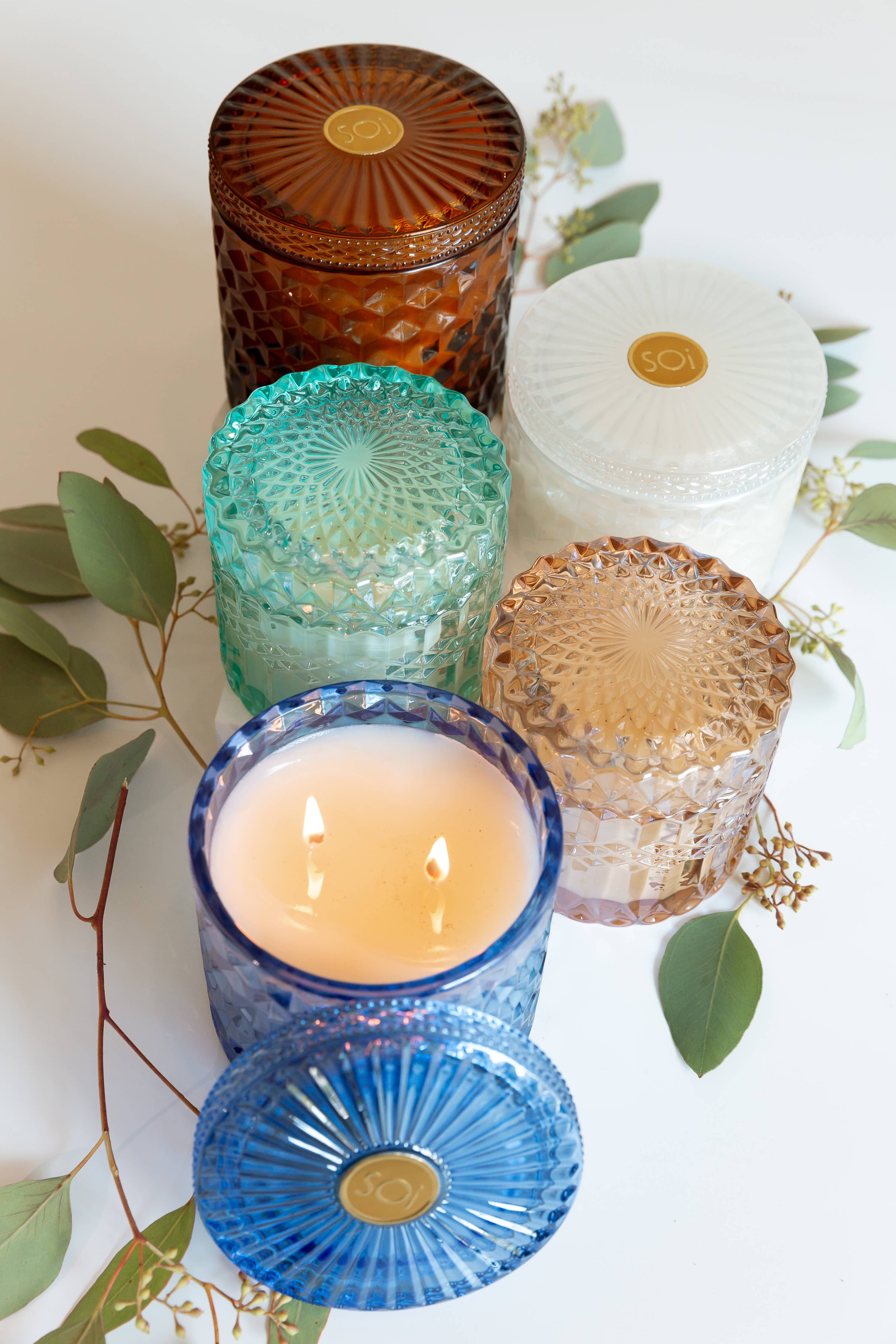 Santorini Breeze 15oz Shimmer Candle 2 wick-300 Treats/Gift-The SOi Company-Hello Friends Boutique-Woman's Fashion Boutique Located in Traverse City, MI