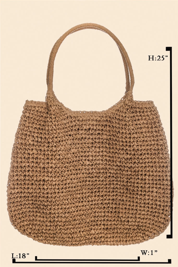 Seasonal Chic Straw Tote Bag-260 Bags-ANARCHY STREET-Hello Friends Boutique-Woman's Fashion Boutique Located in Traverse City, MI