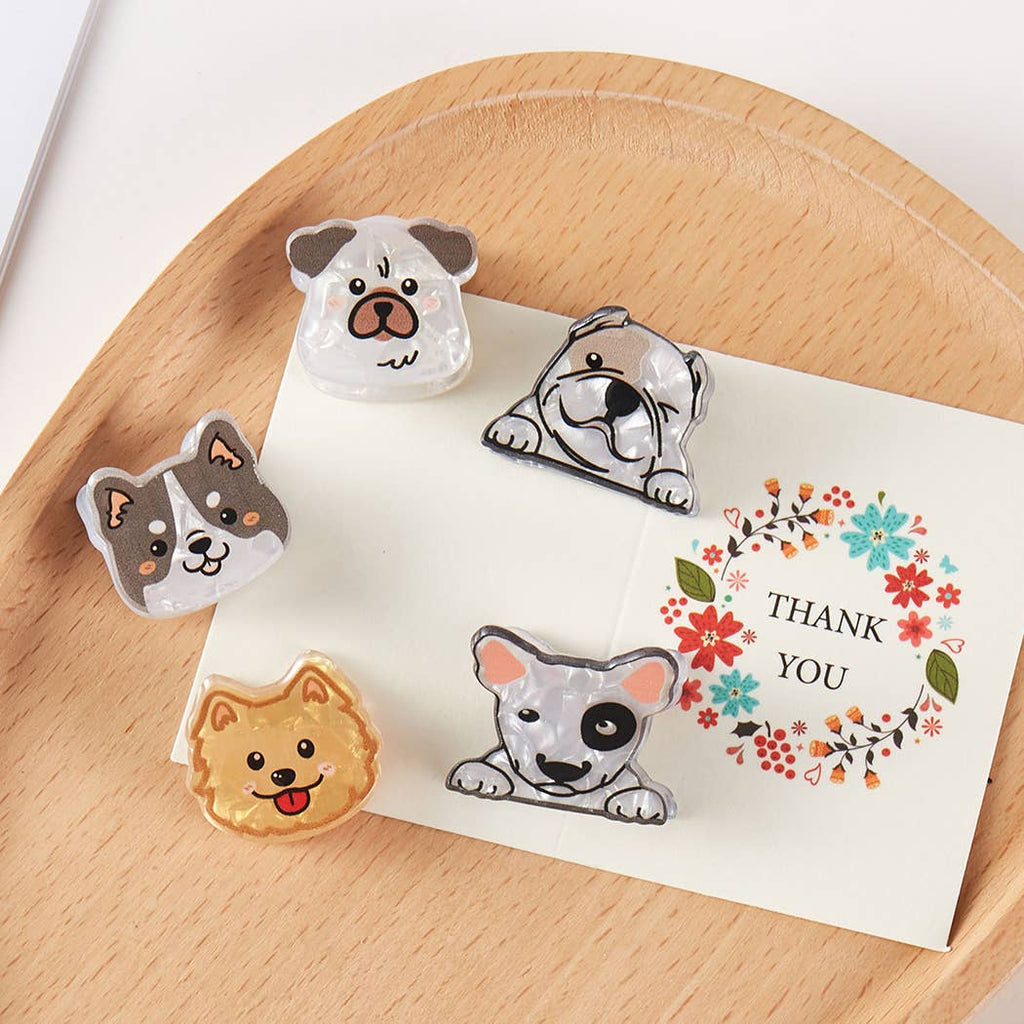Dogs Assorted Mini Claw Hair Clip Set-280 Other Accessories-Fashion City-Hello Friends Boutique-Woman's Fashion Boutique Located in Traverse City, MI