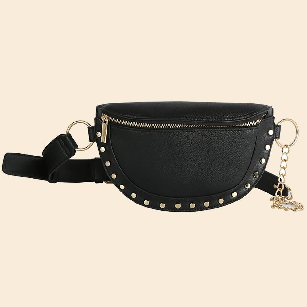 Studded Fanny Pack Belt Bag-260 Bags-Anarchy Street-Hello Friends Boutique-Woman's Fashion Boutique Located in Traverse City, MI