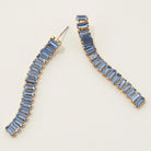 Linked Blue Rhinestone Drop Earrings-240 Jewelry-Frem - faire-Hello Friends Boutique-Woman's Fashion Boutique Located in Traverse City, MI