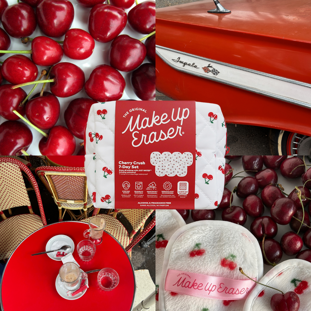 Cherry Crush 7-Day Set & Makeup Bag Gift Set-290 Beauty-MakeUp Eraser-Hello Friends Boutique-Woman's Fashion Boutique Located in Traverse City, MI