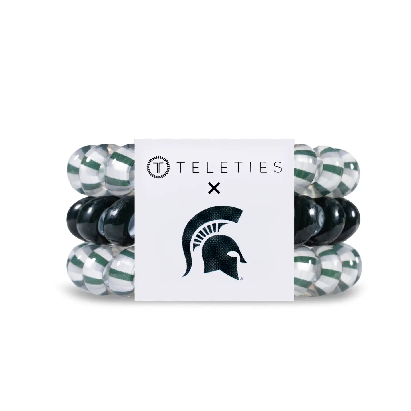 Spiral Hair Coils | Large | Michigan State Univ. Hair Ties-290 Beauty-faire - TELETIES-Hello Friends Boutique-Woman's Fashion Boutique Located in Traverse City, MI