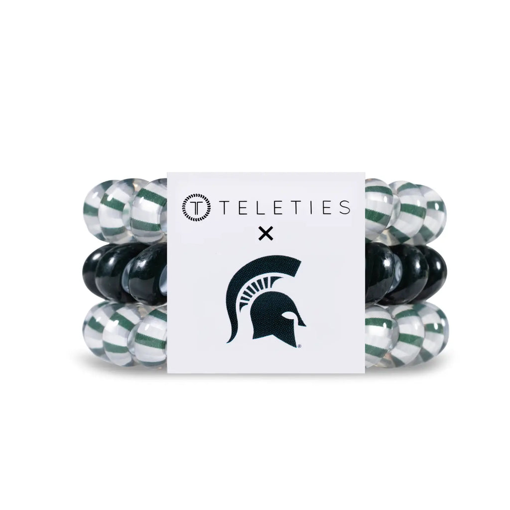 Spiral Hair Coils | Large | Michigan State Univ. Hair Ties-290 Beauty-faire - TELETIES-Hello Friends Boutique-Woman's Fashion Boutique Located in Traverse City, MI