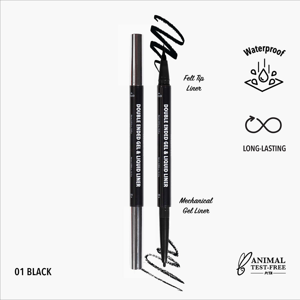 Double Ended Gel & Liquid Liner (001, Black)-300 Treats/Gift-Moira Cosmetics-Hello Friends Boutique-Woman's Fashion Boutique Located in Traverse City, MI