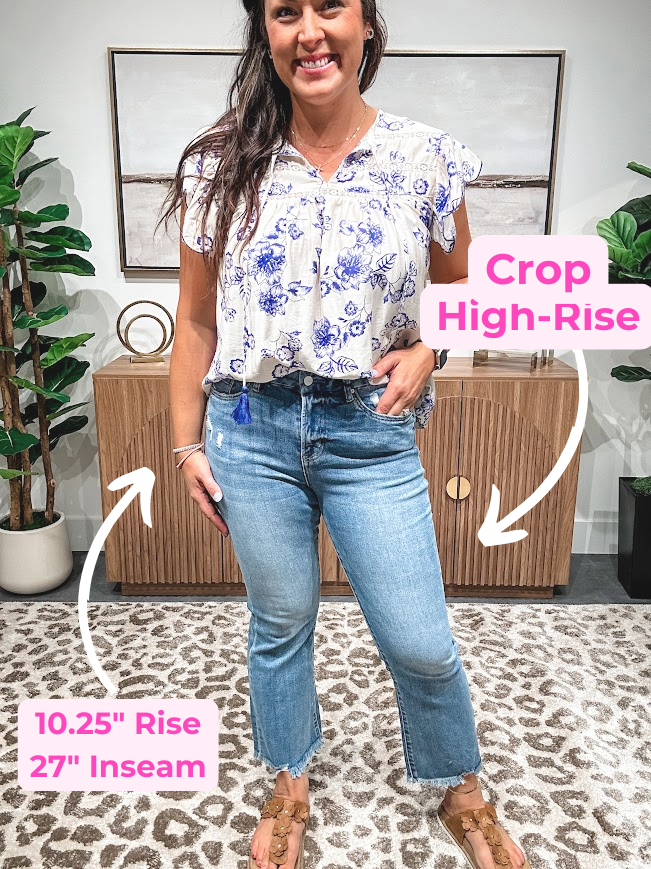 See You At Sunset High Rise Crop Denim (24-22W)-200 Denim-Mica Denim-Hello Friends Boutique-Woman's Fashion Boutique Located in Traverse City, MI