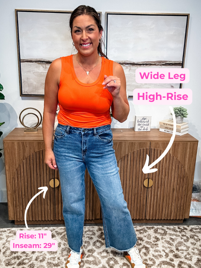 On The Bright Side High Rise Wide Leg Denim (24-32)-200 Denim-Mica Denim-Hello Friends Boutique-Woman's Fashion Boutique Located in Traverse City, MI