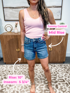 Sculpt & Go Mid Rise Shorts (S-3XL)-220 Shorts/Skirts/Skorts-Judy Blue-Hello Friends Boutique-Woman's Fashion Boutique Located in Traverse City, MI