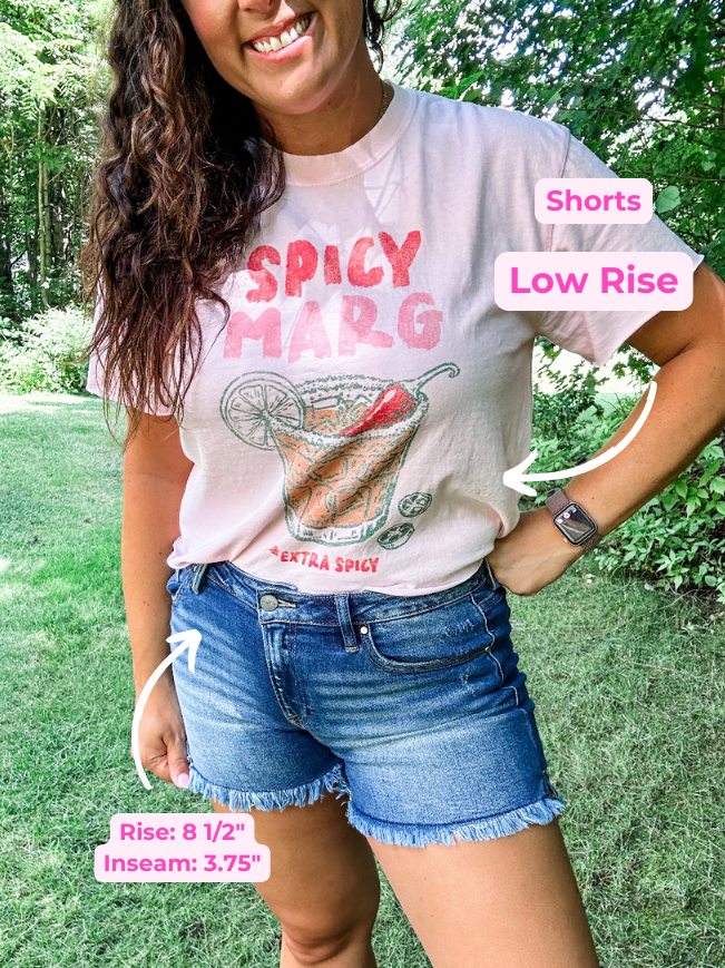 Rebel Rise Frayed Shorts (S-3XL)-220 Shorts/Skirts/Skorts-RISEN-Hello Friends Boutique-Woman's Fashion Boutique Located in Traverse City, MI