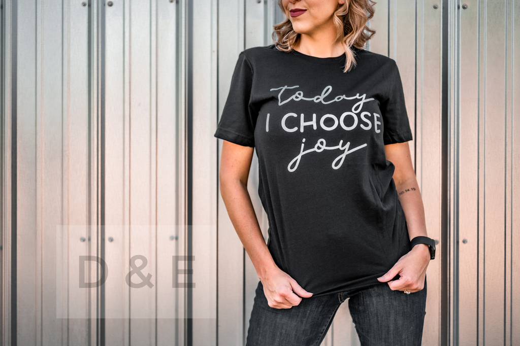 Today I Choose Joy Graphic Tee-D&E Tees-Hello Friends Boutique-Woman's Fashion Boutique Located in Traverse City, MI