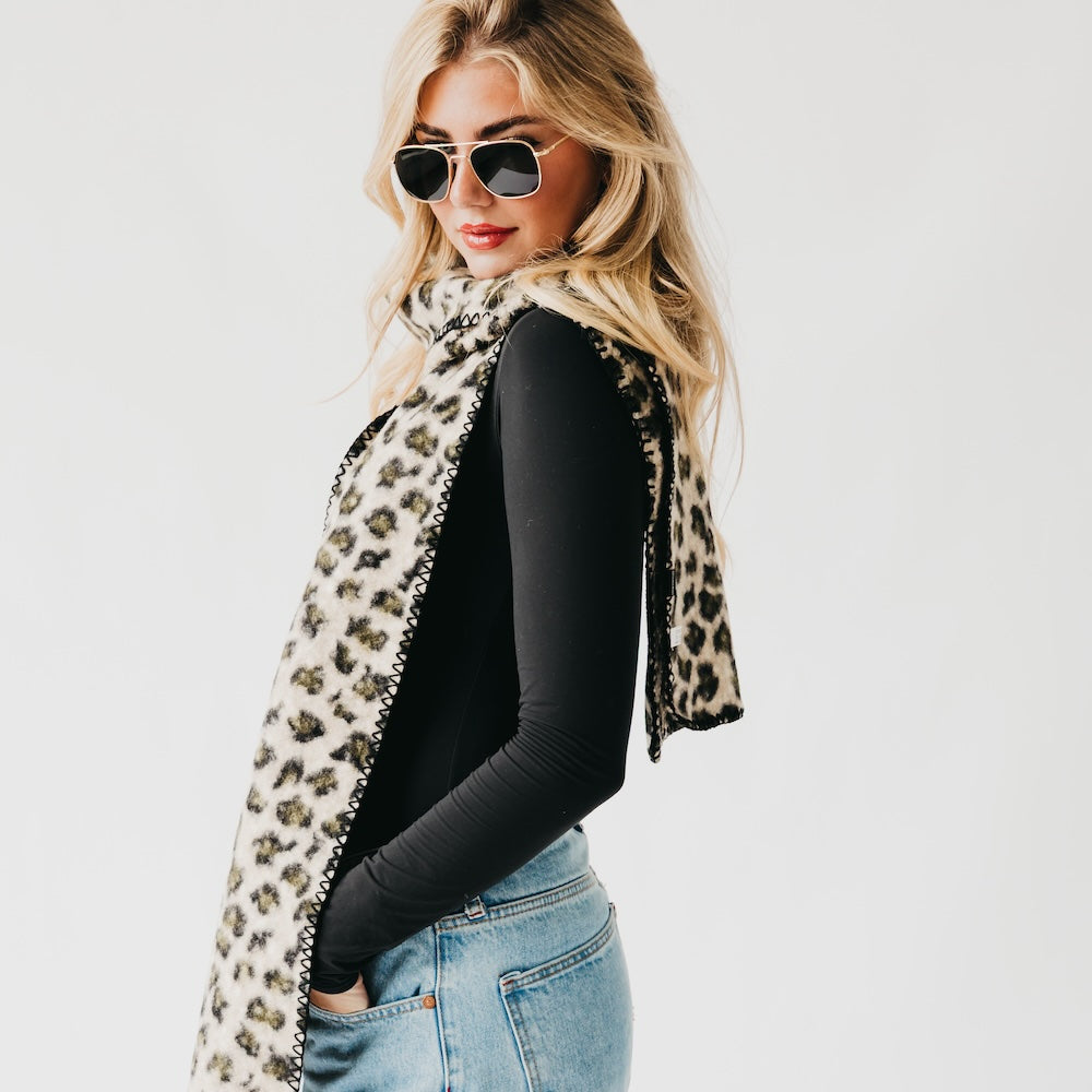 Laine Leopard Scarf-Scarf-Pretty Simple Wholesale-Hello Friends Boutique-Woman's Fashion Boutique Located in Traverse City, MI