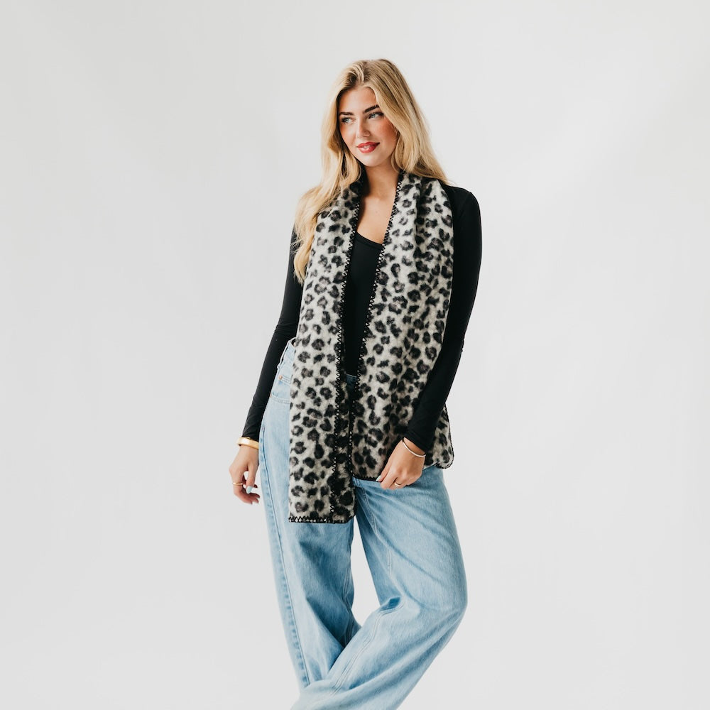 Laine Leopard Scarf-Scarf-Pretty Simple Wholesale-Hello Friends Boutique-Woman's Fashion Boutique Located in Traverse City, MI