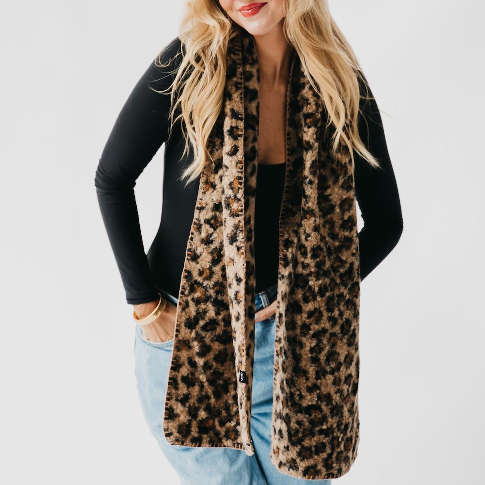 Laine Leopard Scarf-Scarf-Pretty Simple Wholesale-Hello Friends Boutique-Woman's Fashion Boutique Located in Traverse City, MI