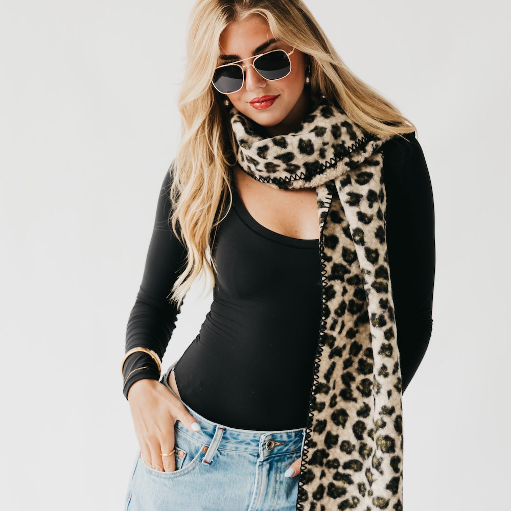 Laine Leopard Scarf-Scarf-Pretty Simple Wholesale-Hello Friends Boutique-Woman's Fashion Boutique Located in Traverse City, MI