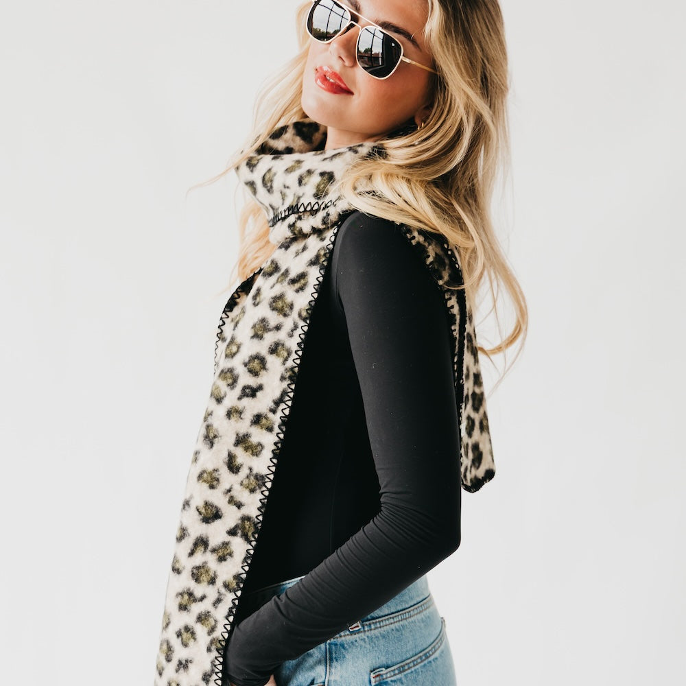 Laine Leopard Scarf-Scarf-Pretty Simple Wholesale-Hello Friends Boutique-Woman's Fashion Boutique Located in Traverse City, MI