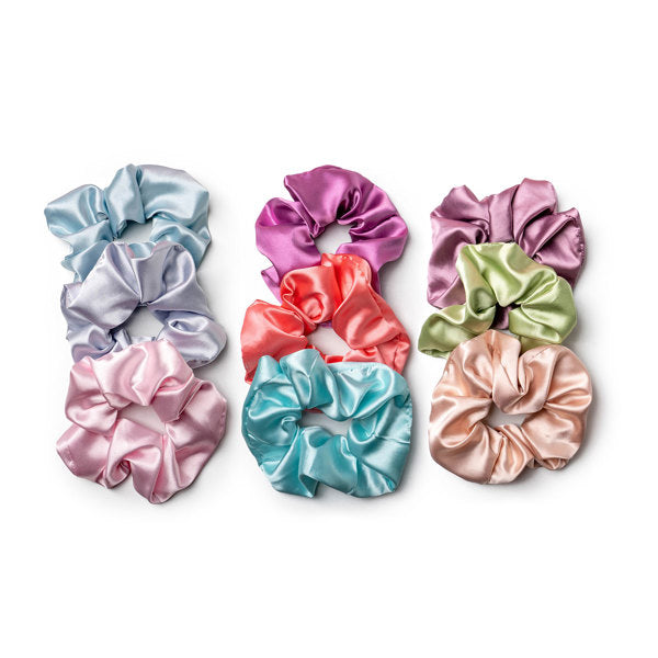 Lemon Lavender Oversized Satin Scrunchies 3pack-300 Treats/Gift-DM Merchandising-Hello Friends Boutique-Woman's Fashion Boutique Located in Traverse City, MI