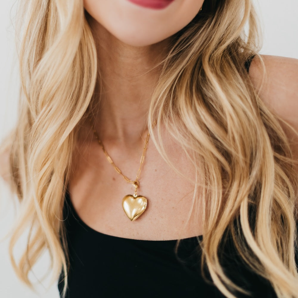 Lovestruck Heart Locket - WATERPROOF-Necklace-Jewelry-Hello Friends Boutique-Woman's Fashion Boutique Located in Traverse City, MI