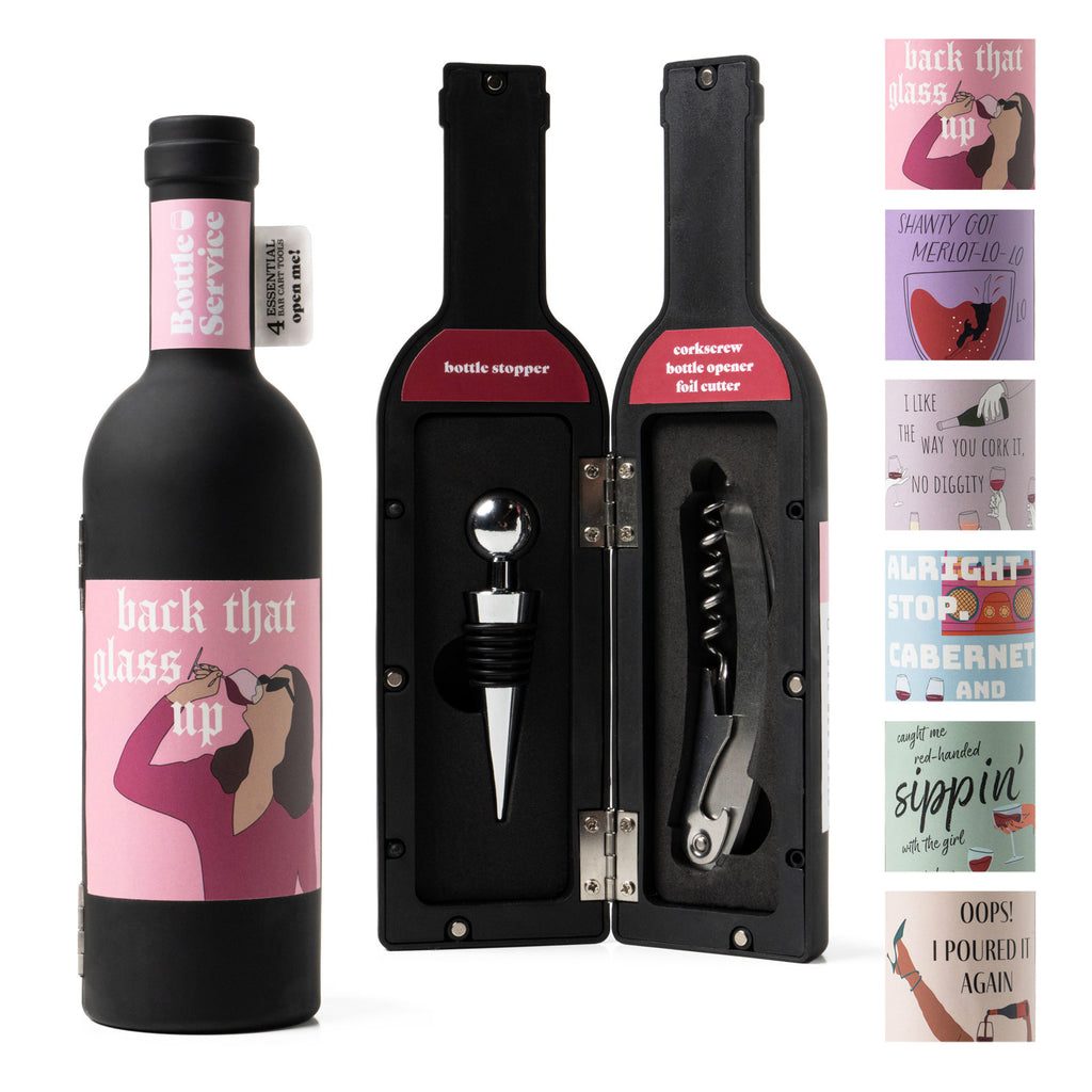 Modern Monkey®️ Bottle Service Wine Accessory Set-300 Treats/Gift-DM Merchandising-Hello Friends Boutique-Woman's Fashion Boutique Located in Traverse City, MI