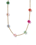 Necklace - Gracie Flower Multi Color-230 Jewelry-Linny Co-Hello Friends Boutique-Woman's Fashion Boutique Located in Traverse City, MI