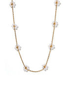 Necklace - Gracie Flower Pearl-230 Jewelry-Linny Co-Hello Friends Boutique-Woman's Fashion Boutique Located in Traverse City, MI