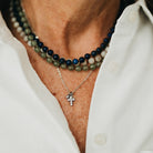 Petite Double Cross Necklace - WATERPROOF-Necklace-Pretty Simple