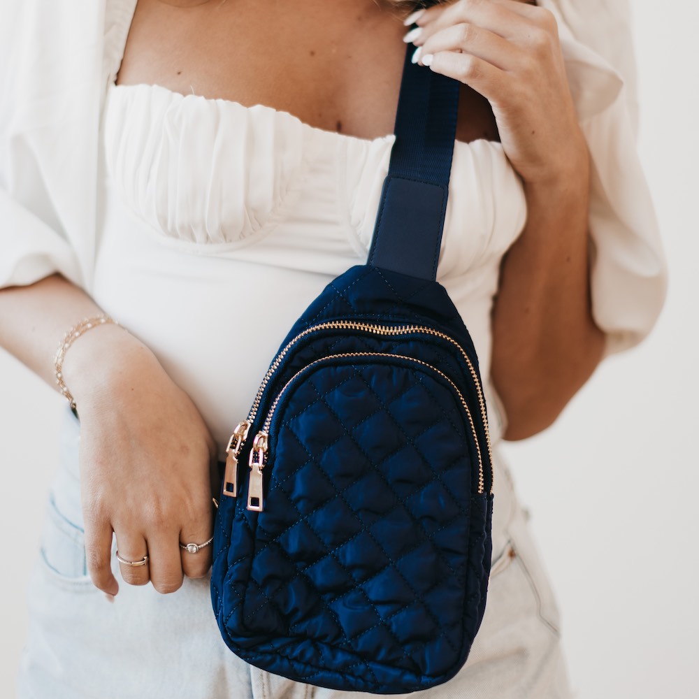 Pinelope Puffer Sling Bag-Bum Bag-Bum & Sling Bags-Hello Friends Boutique-Woman's Fashion Boutique Located in Traverse City, MI