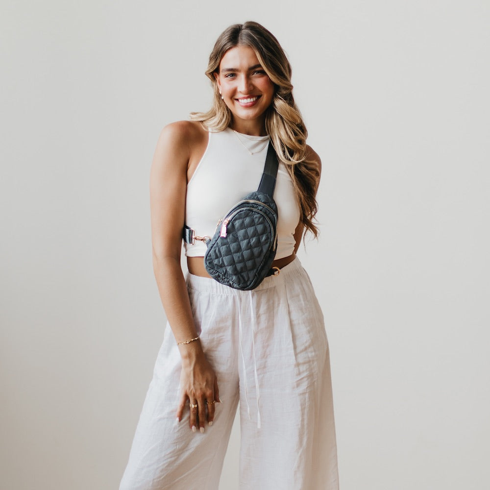 Pinelope Puffer Sling Bag-Bum Bag-Bum & Sling Bags-Hello Friends Boutique-Woman's Fashion Boutique Located in Traverse City, MI
