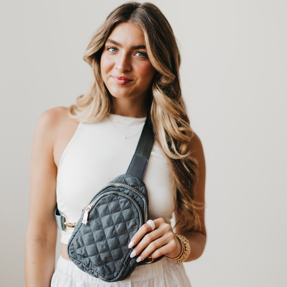 Pinelope Puffer Sling Bag-Bum Bag-Bum & Sling Bags-Hello Friends Boutique-Woman's Fashion Boutique Located in Traverse City, MI