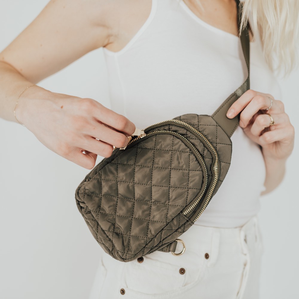 Pinelope Puffer Sling Bag-Bum Bag-Bum & Sling Bags-Hello Friends Boutique-Woman's Fashion Boutique Located in Traverse City, MI