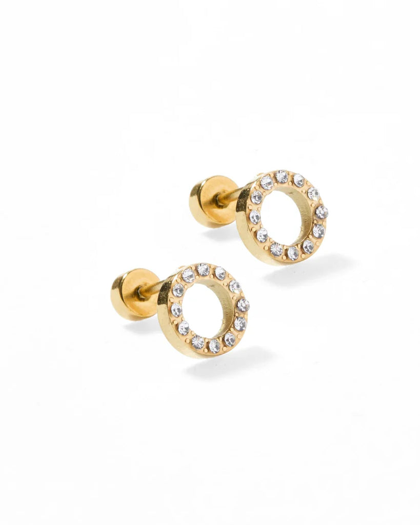 Screwback Stud Earrings - Lainey Gold-230 Jewelry-Linny Co-Hello Friends Boutique-Woman's Fashion Boutique Located in Traverse City, MI