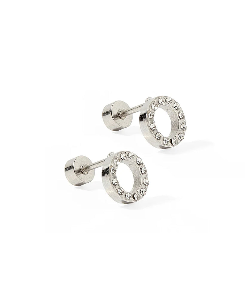 Screwback Stud Earrings - Lainey Silver-230 Jewelry-Linny Co-Hello Friends Boutique-Woman's Fashion Boutique Located in Traverse City, MI
