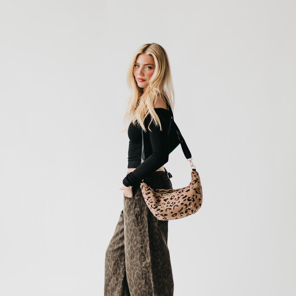 Shirley Sherpa Crossbody Bag-Sling Bag-Bum & Sling Bags-Hello Friends Boutique-Woman's Fashion Boutique Located in Traverse City, MI