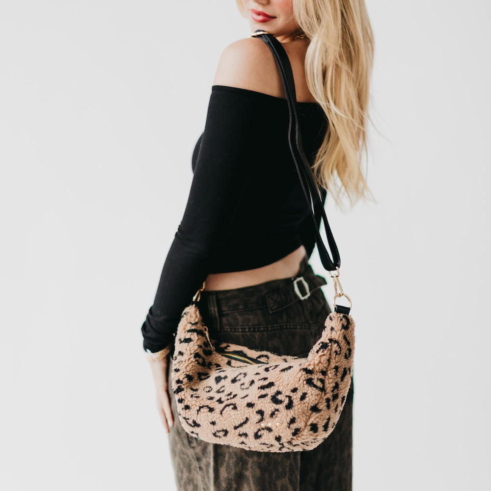 Shirley Sherpa Crossbody Bag-Sling Bag-Bum & Sling Bags-Hello Friends Boutique-Woman's Fashion Boutique Located in Traverse City, MI