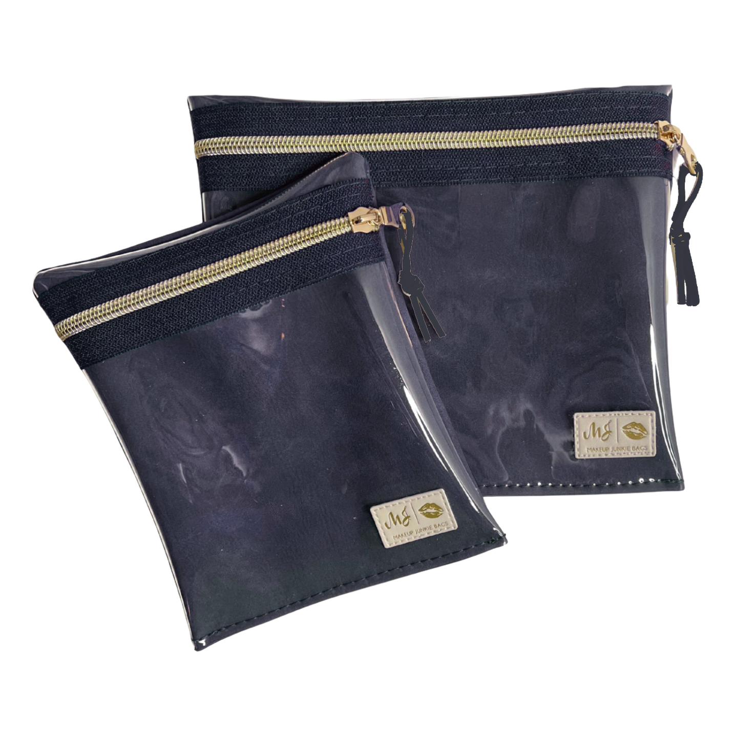 LIVE BOX- Suede Soul Sapphire - Large Multi Use Clear Pouch